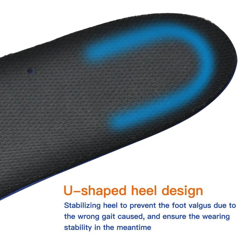 Sports Elastic Memory Silicone Gel Insoles Shoe Inserts Breathable Shoes Pad 1pa