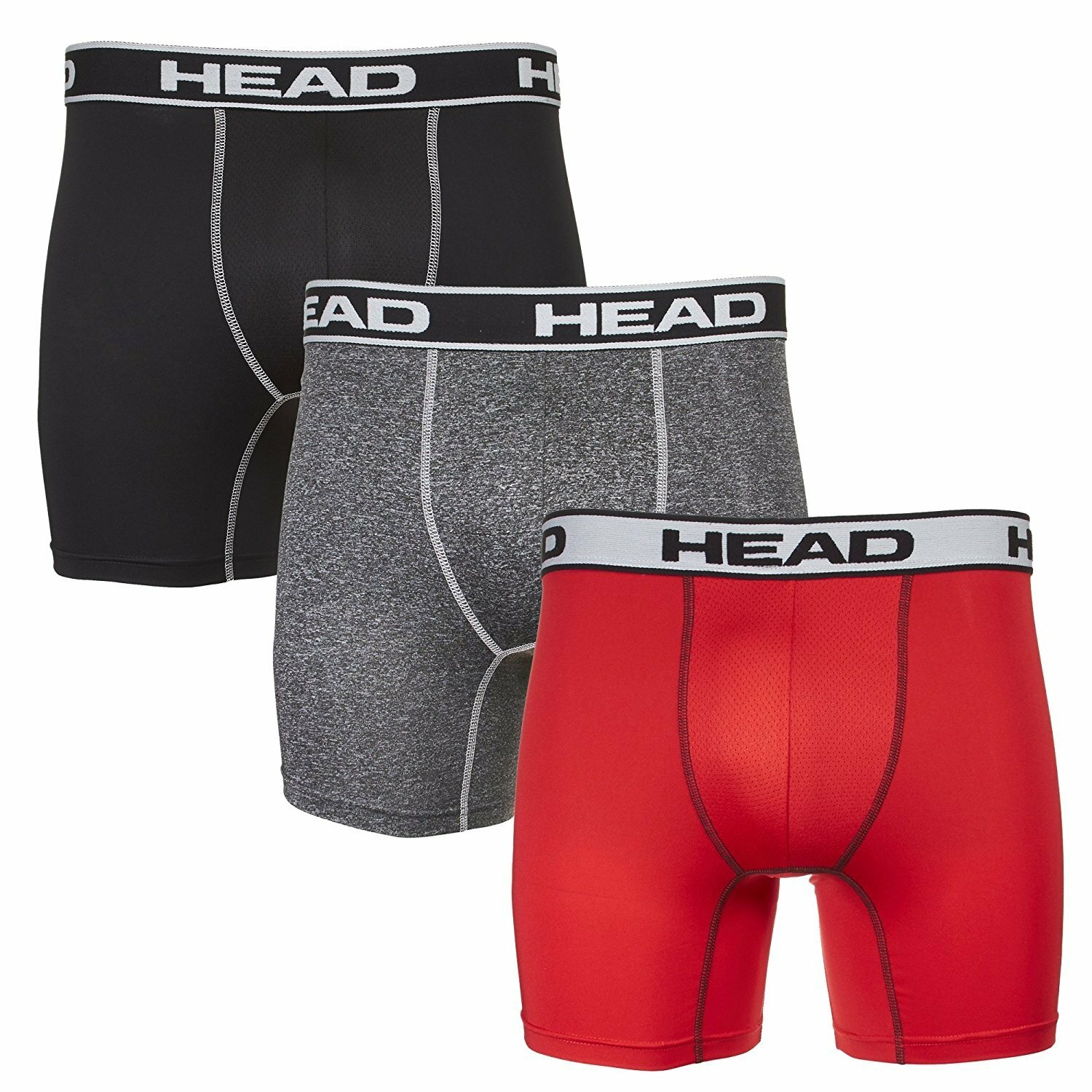 HEAD Mens Boxer Briefs -Performance or Cotton Stretch 12-Pack Tagless S-5XL