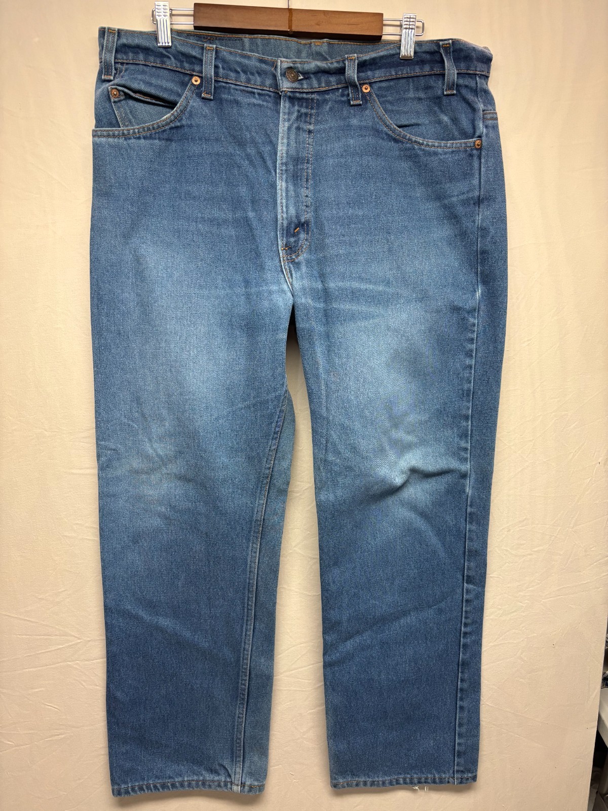Levi’s Jeans Mens Blue Denim Stretch 5-Pockets Straight Leg Regular Fit 38×30