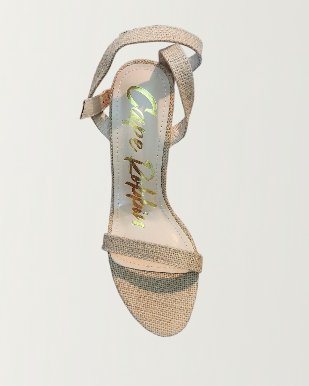 NEW Cape Robbin Women Beige Strappy Ankle Strap Block Heel Sandals Size 8