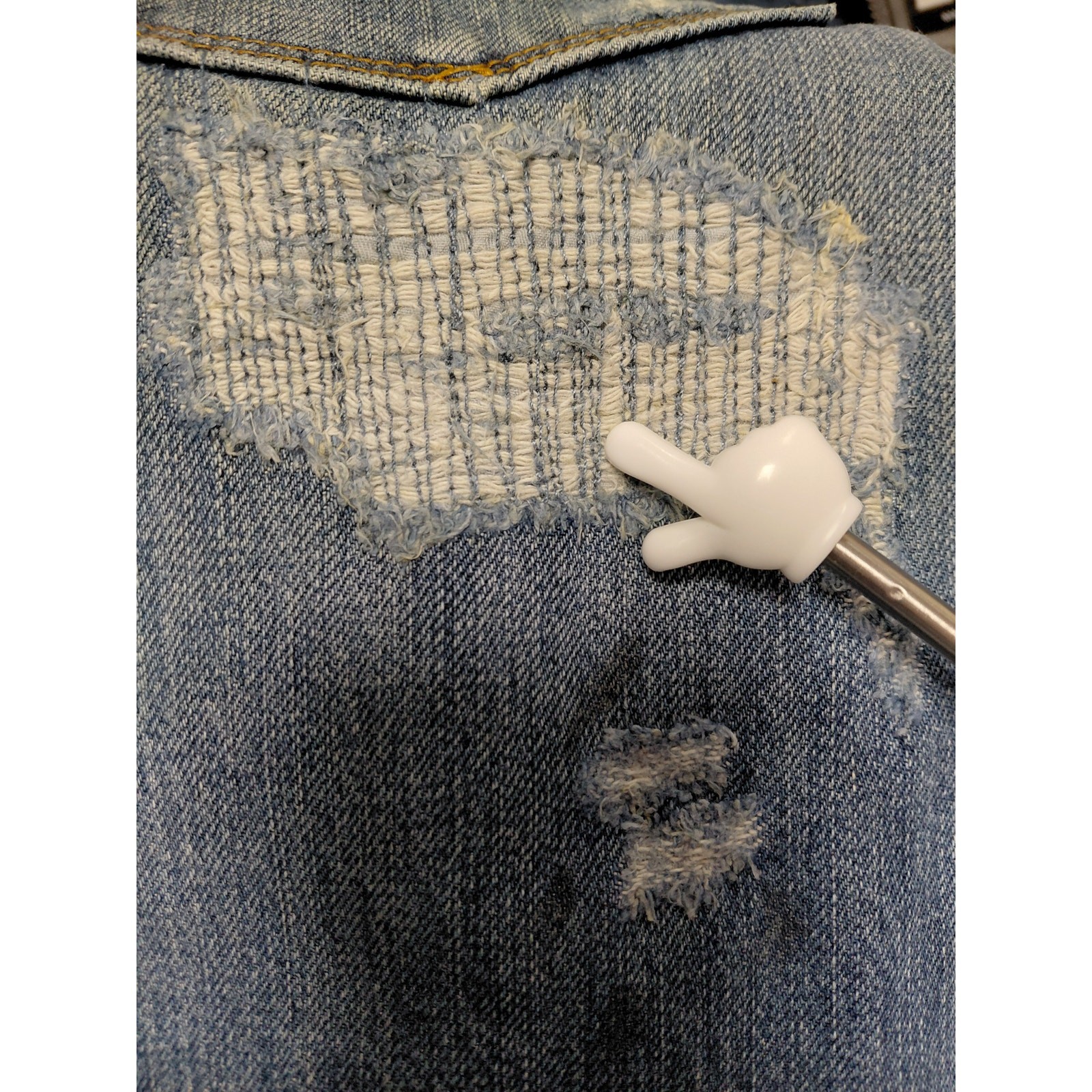 Cult of Individuality Distressed Blue Denim Jeans Mid (10-12 in) Regular