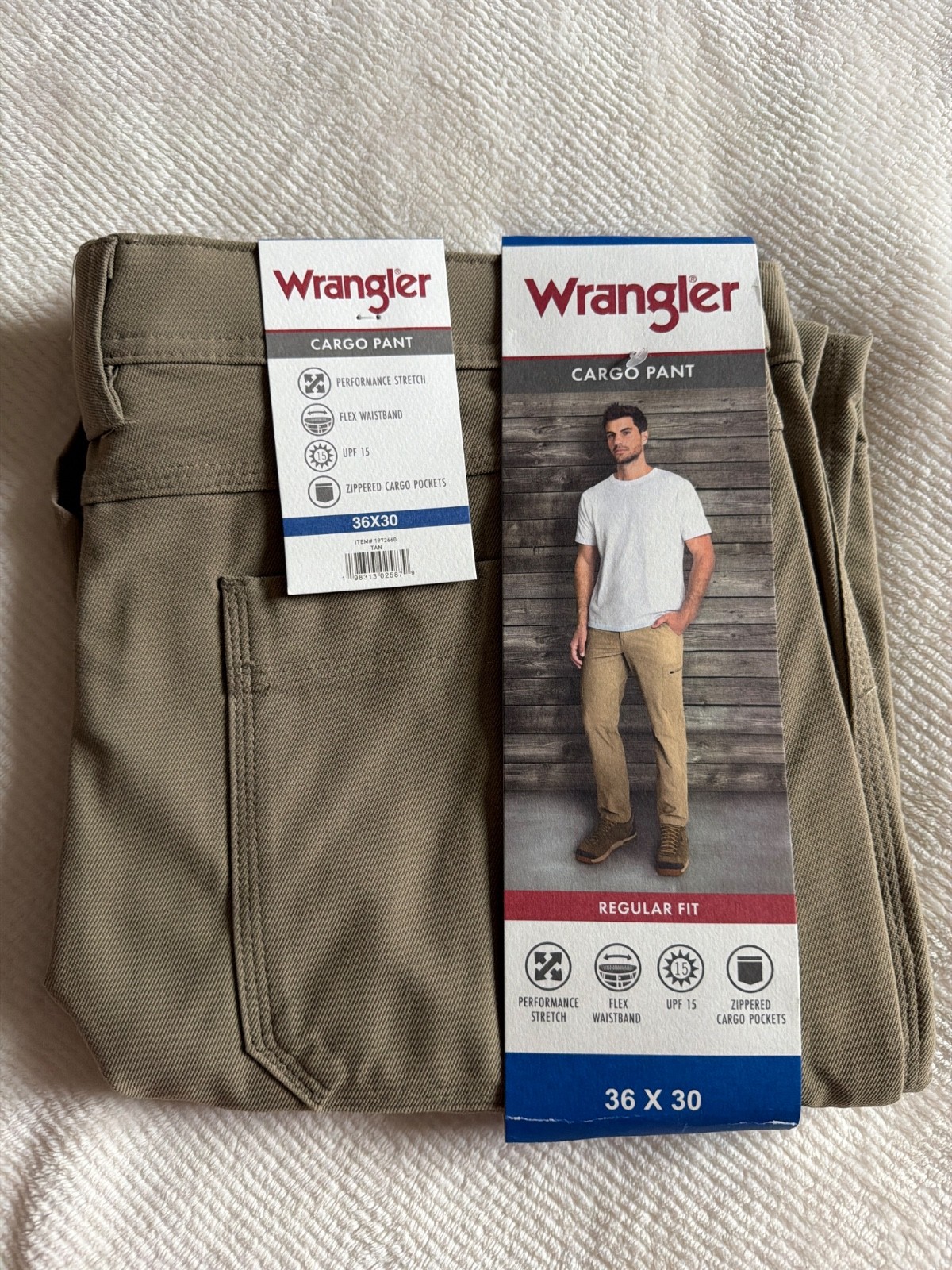 Wrangler Cargo Pants Tan Regular Fit Choose Size