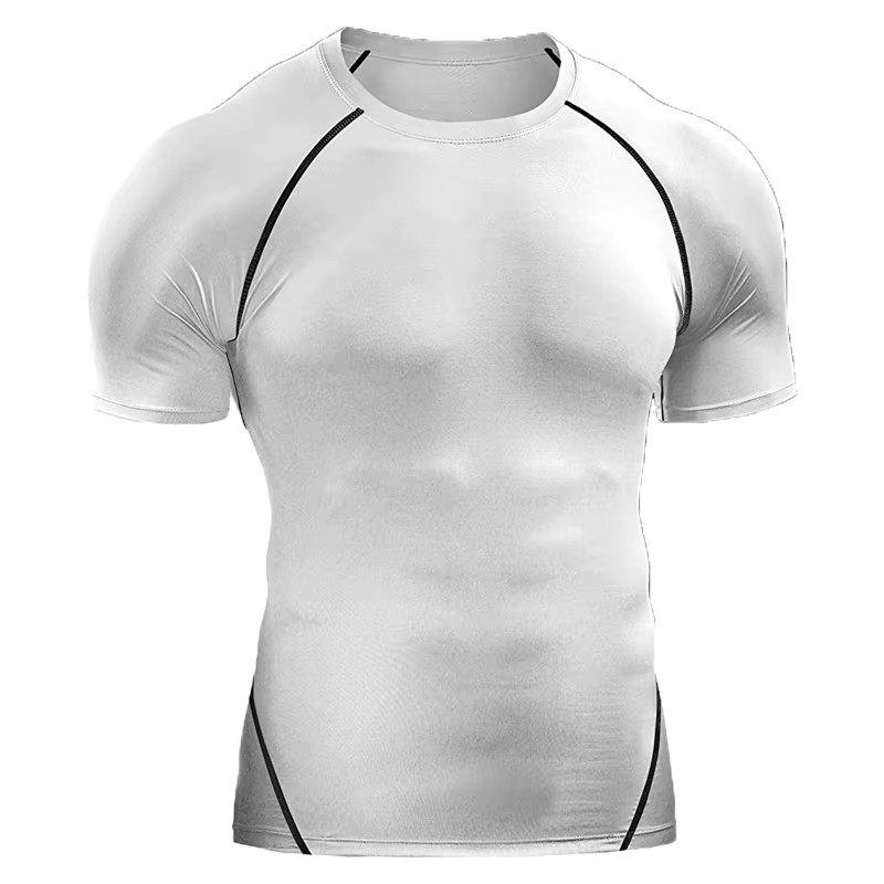 Men Compression T-Shirt Summer Sports Running Quick Dry Fitness Tee Gym Top Gift