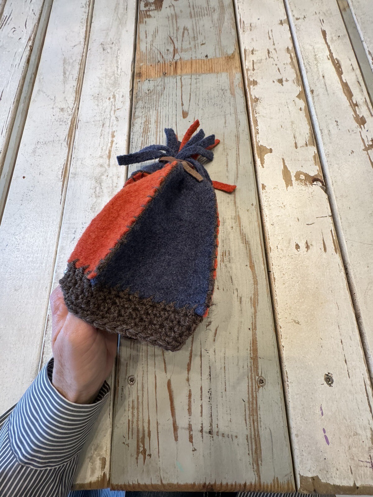 Just a cool kids beanie boggin winter hat block letter “D” handcrafted
