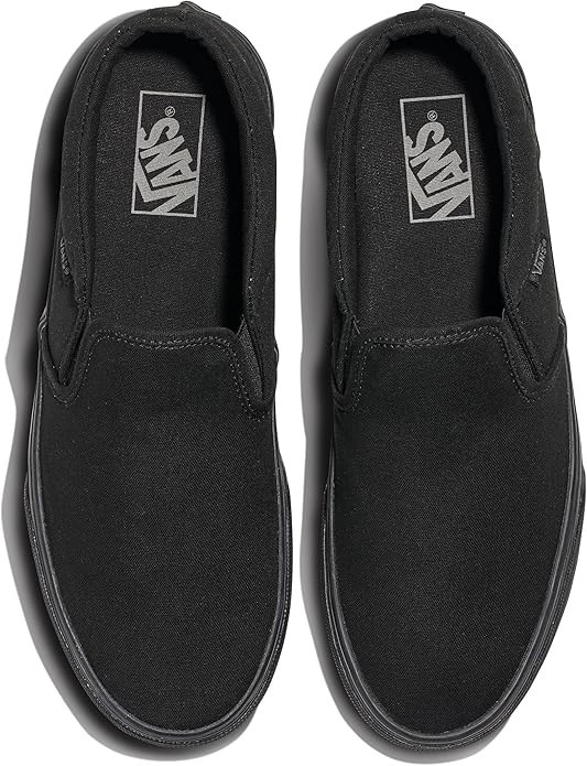 Vans Men’s Asher Black Canvas Slip on Skate Shoes 🛹 Assorted Sizes 🛹 NWB
