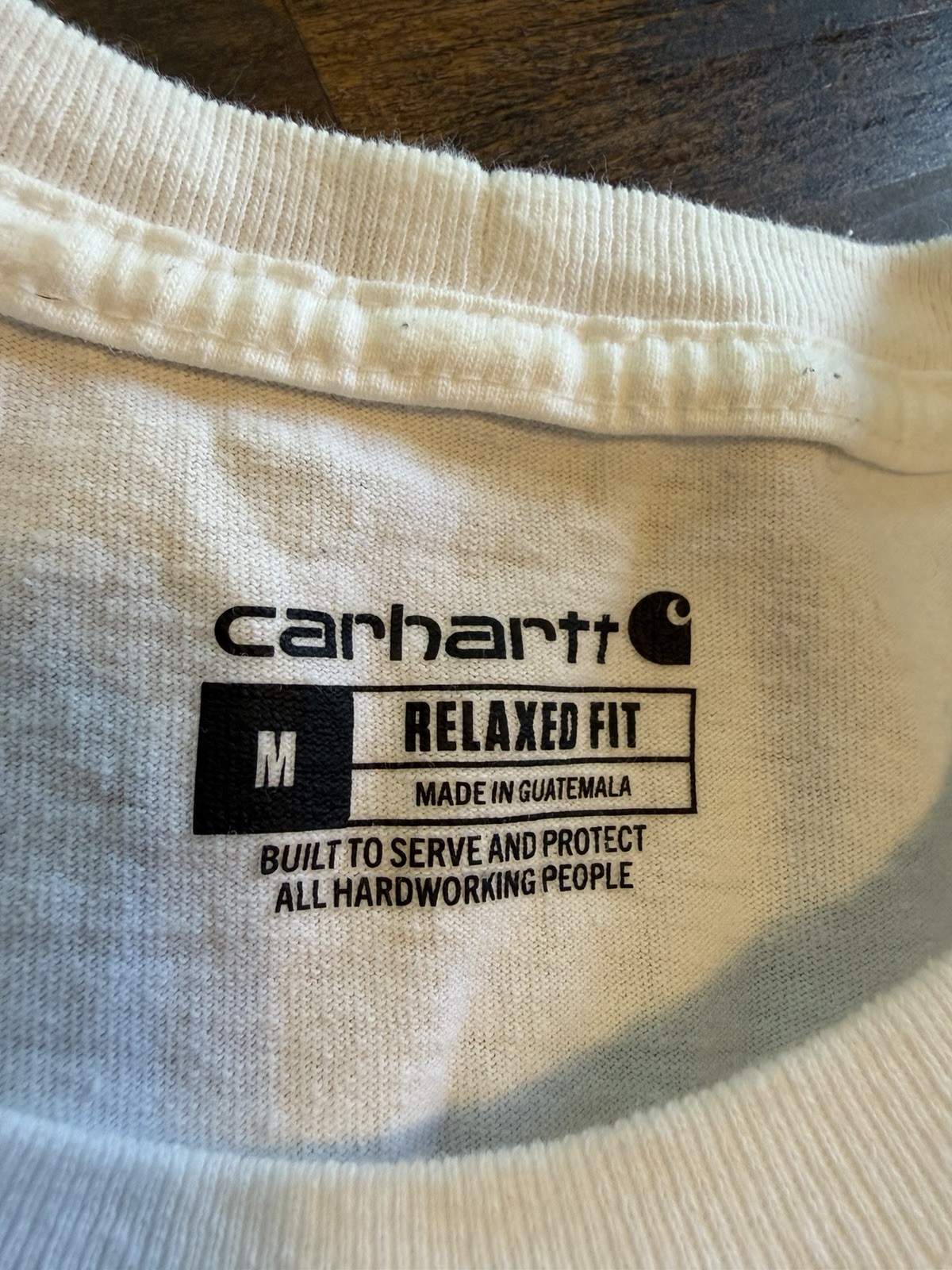 Carhartt Pocket T-Shirt Relaxed Fit Mens Size M 103296-100 Short Sleeve White