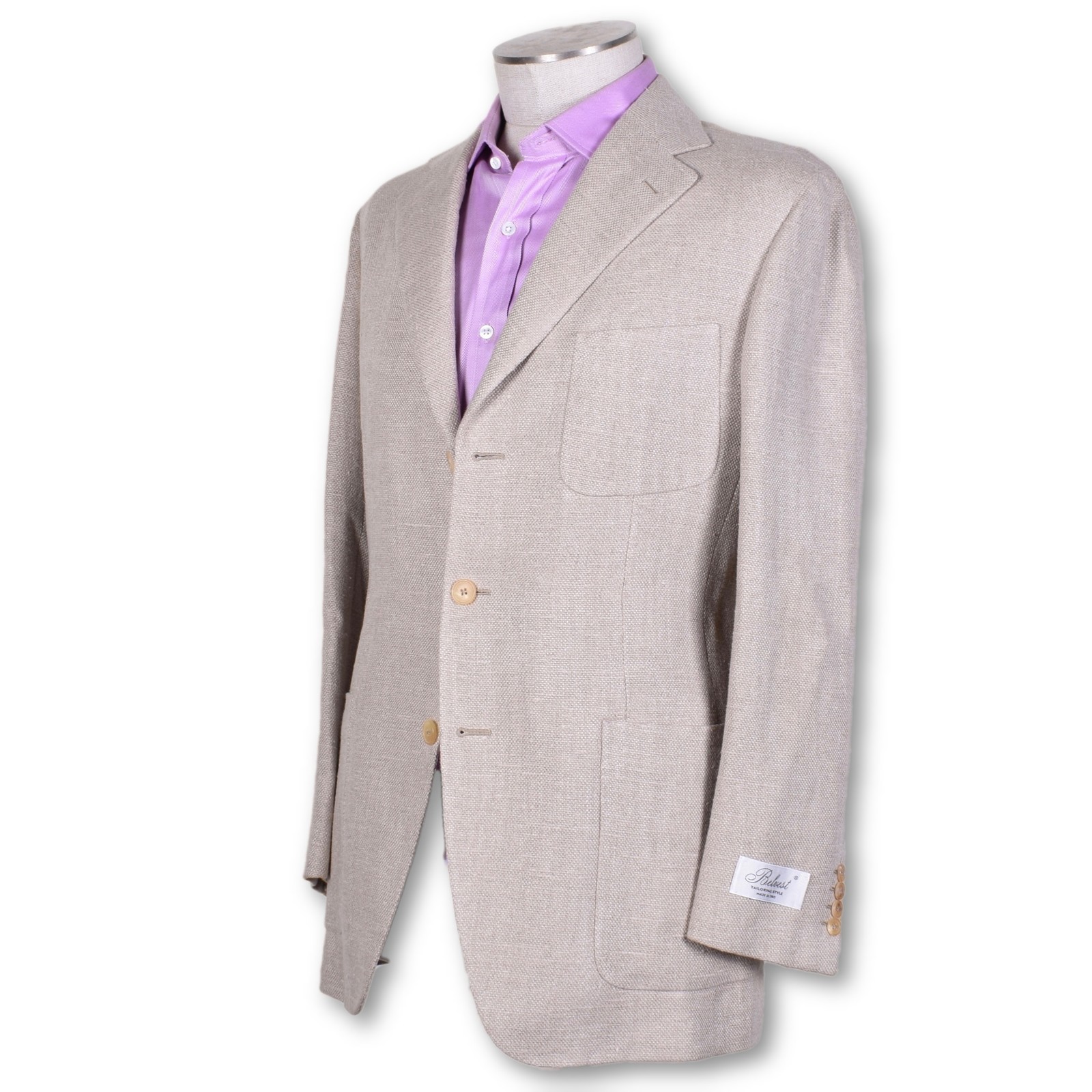 NWT Belvest Biege Pure Linen Fully Lined Three Button Sportcoat PERFECT 40 40R