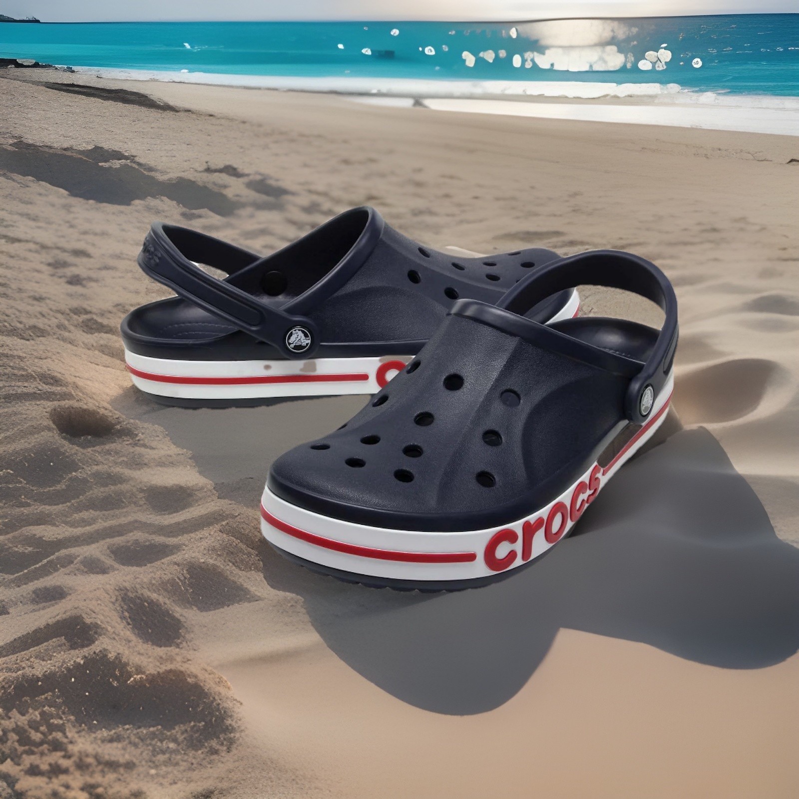 Crocs Unisex Bayband Clog Navy Pepper Size: M6/W8