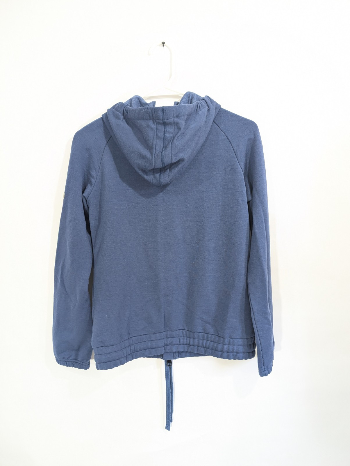 Women Wool Blend Sweatshirt Small Super Natural Hoodie Zipper Pockets layer