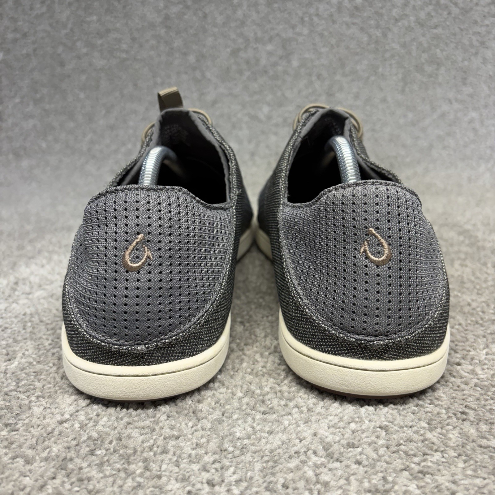 Olukai Nohea Moku Men’s Size 12 Grey White Casual Shoes Slip On Comfort Outdoors