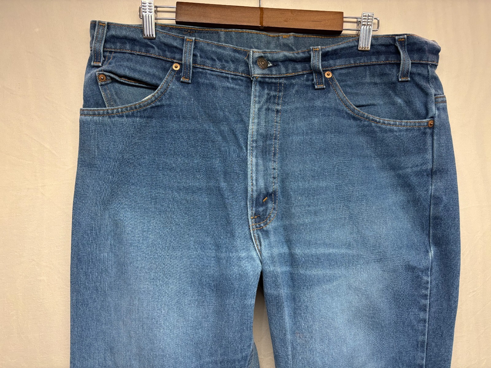 Levi’s Jeans Mens Blue Denim Stretch 5-Pockets Straight Leg Regular Fit 38×30