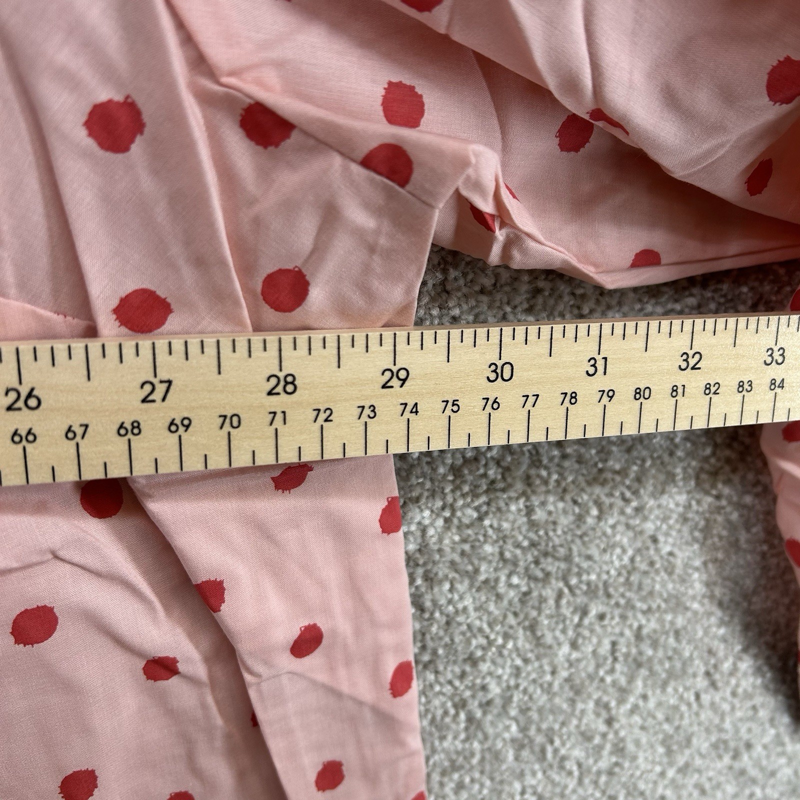 NWOT Roman’s Women’s Button Front Shirt Size 34W Pink Red Polka Dot Blouse Plus