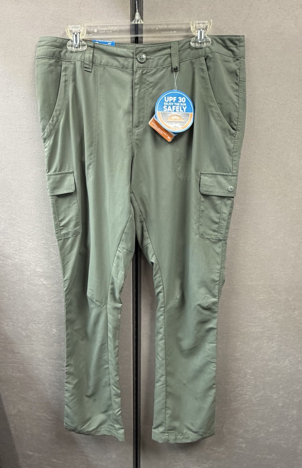 Columbia Women’s All Seasons Pull-On Hiking Pants Olive Green Omni-Wick Size 12