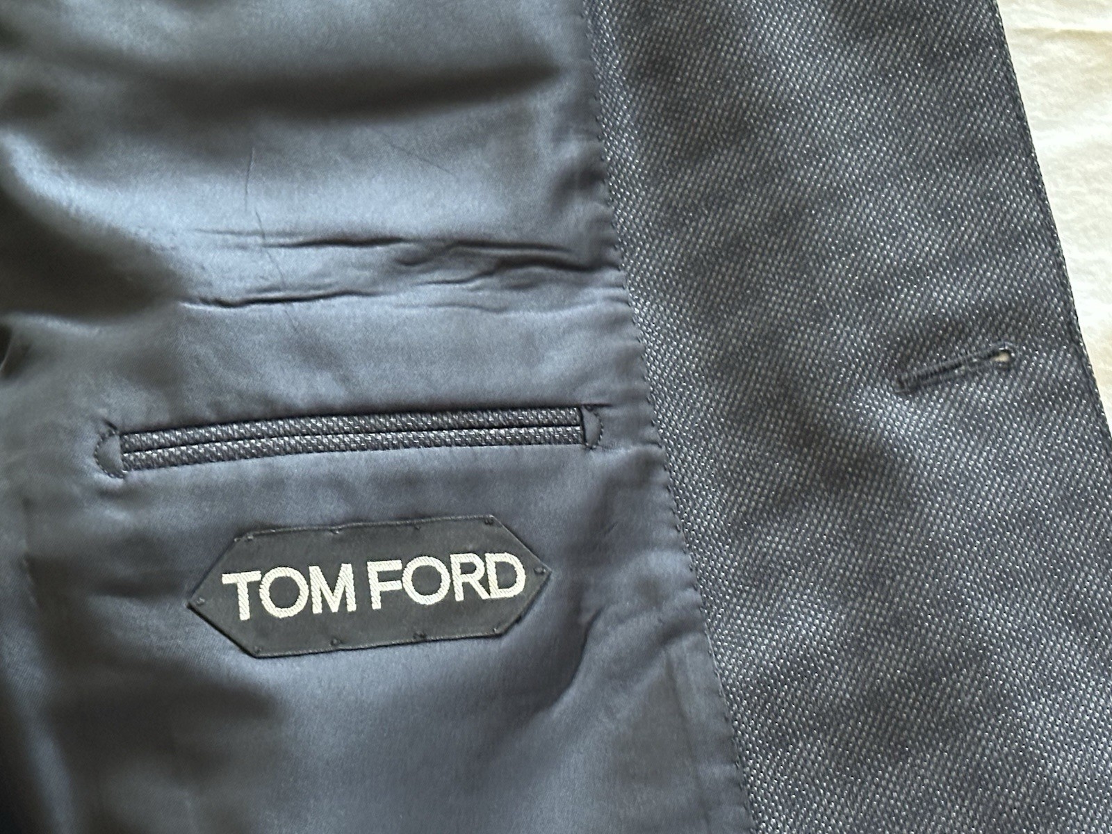 $4.8k NWT TOM FORD Grey Check 44R eu54 2 pc Windsor Wool Silk Mohair suit ITALY