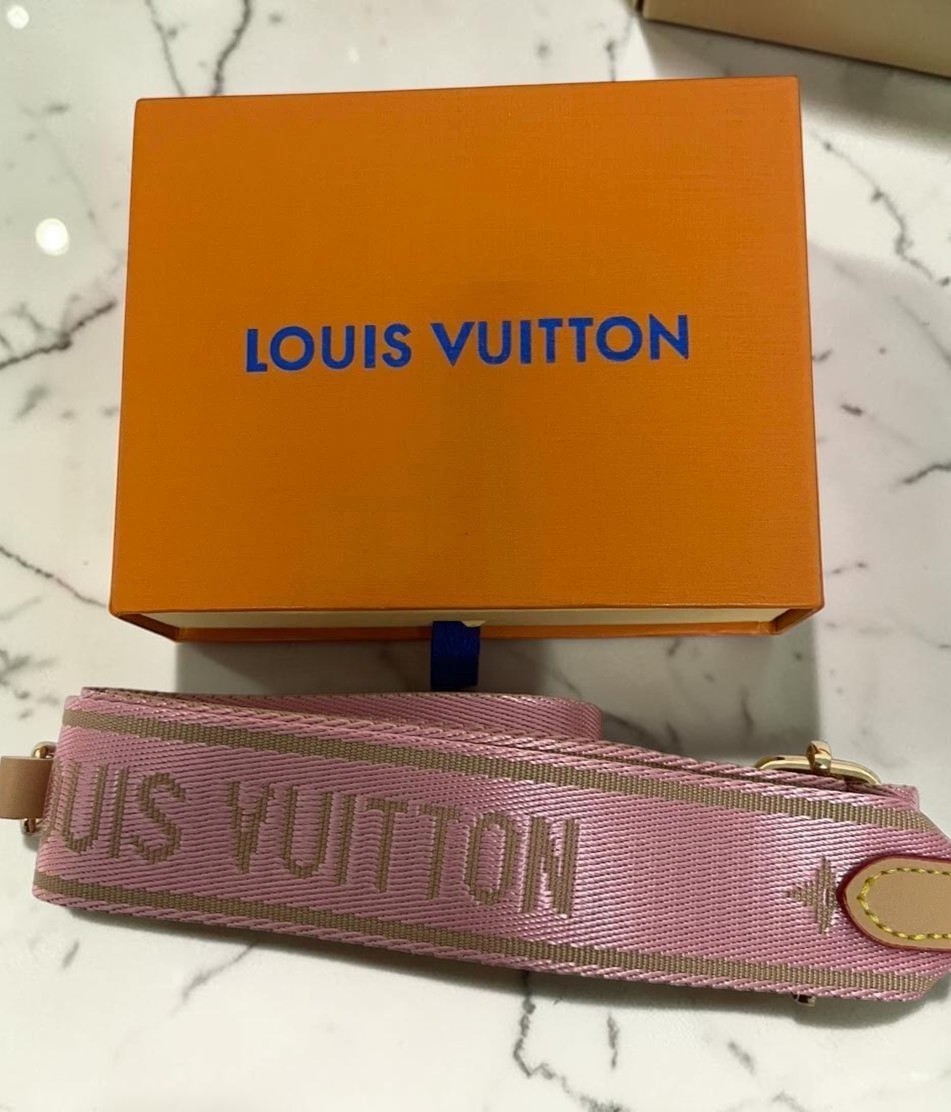 Louis Vuitton Adjustable Pink Shoulder Strap Crossbody Replacement Strap W/Box