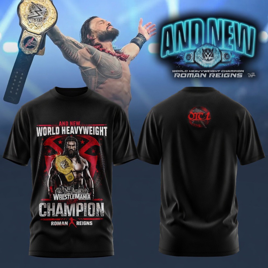Roman Reigns T-Shirt World Heavyweight Champion 2026 Wreslemania 42 Limited Tee