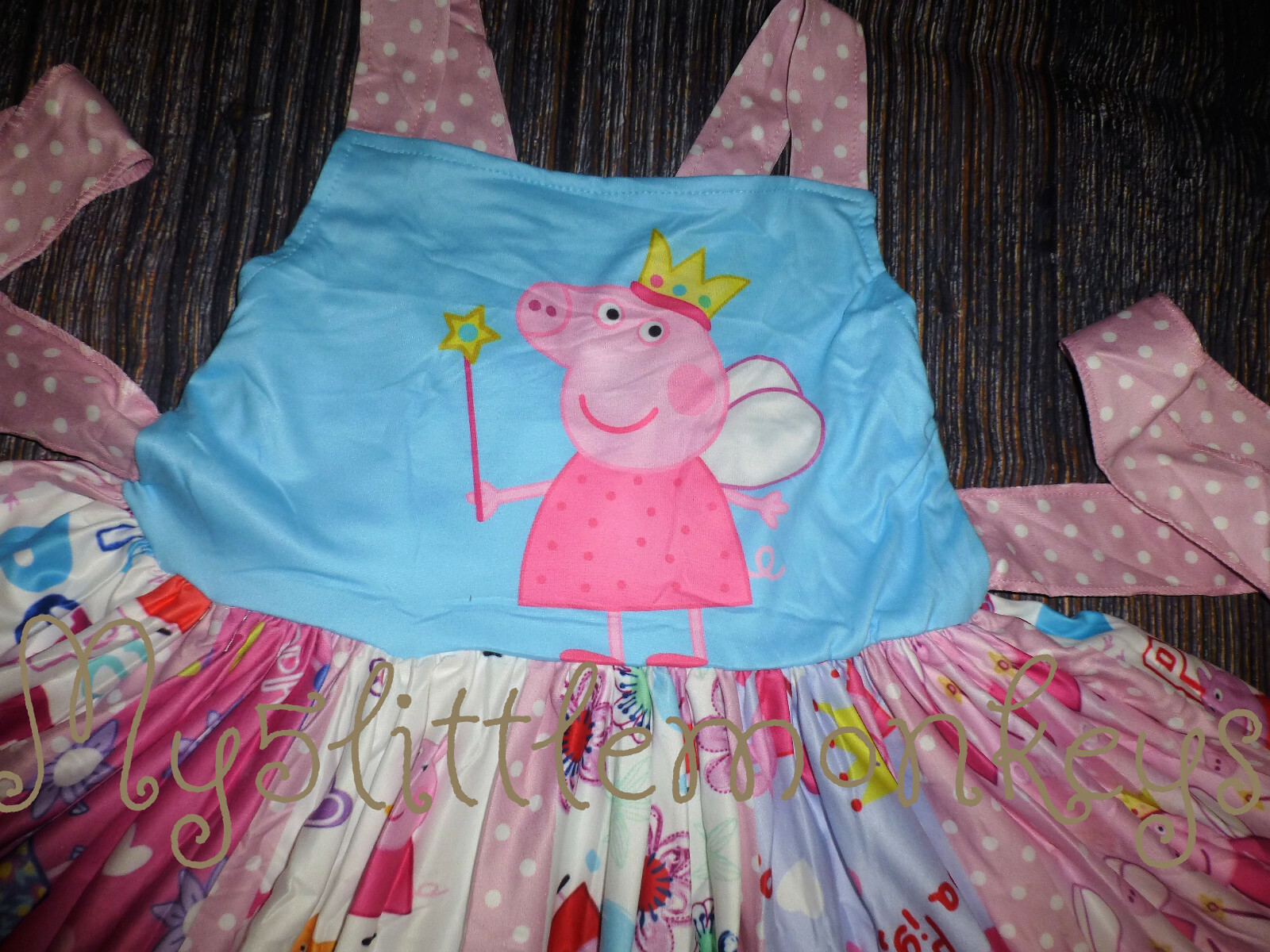 NEW Boutique Peppa Pig Girls Sleeveless Ruffle Twirl Dress