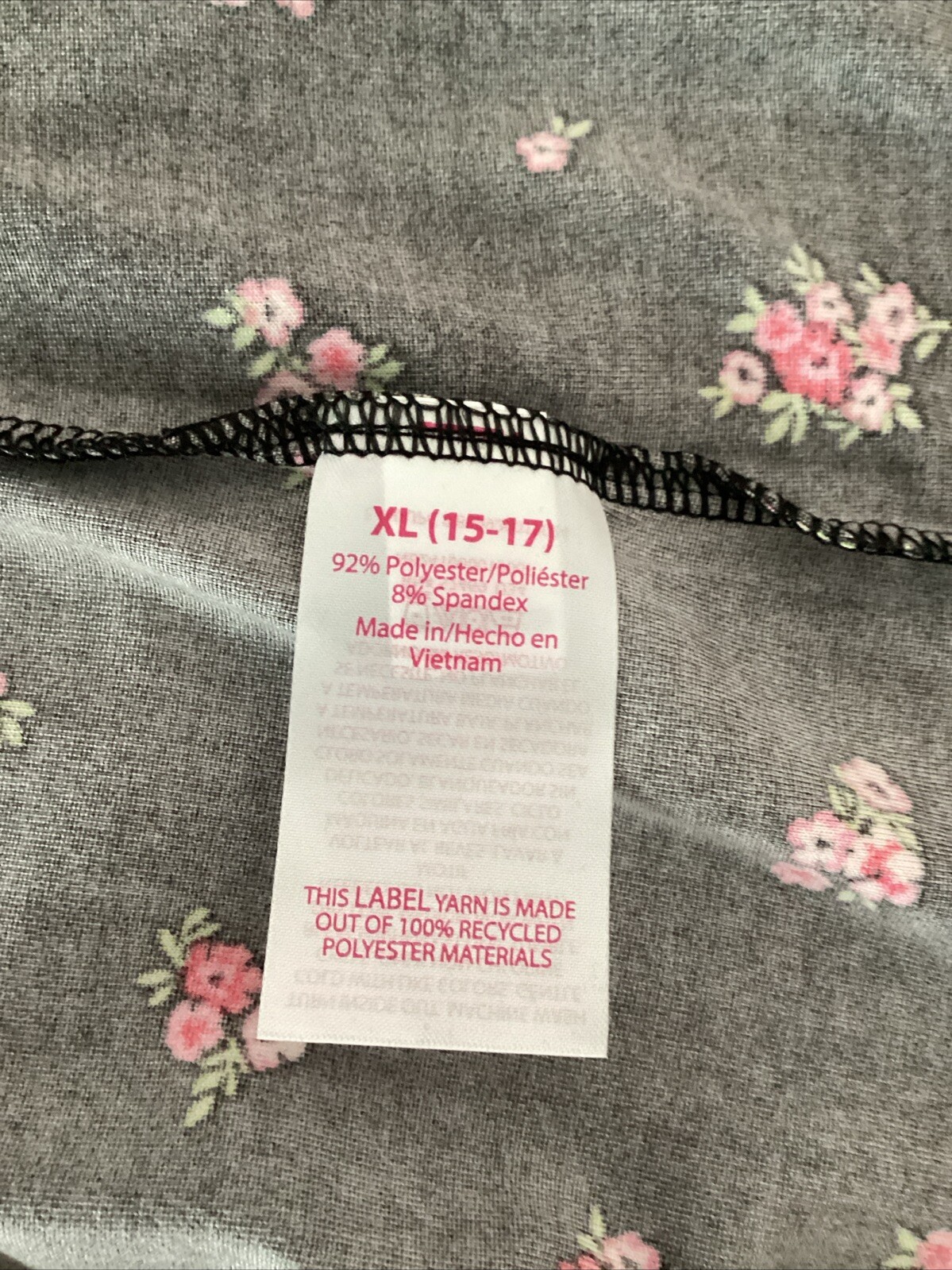 NO BOUNDARIES FITTED BLACK FLORAL SCOOP Stretch Knit TANK SZ. Jr. XL*