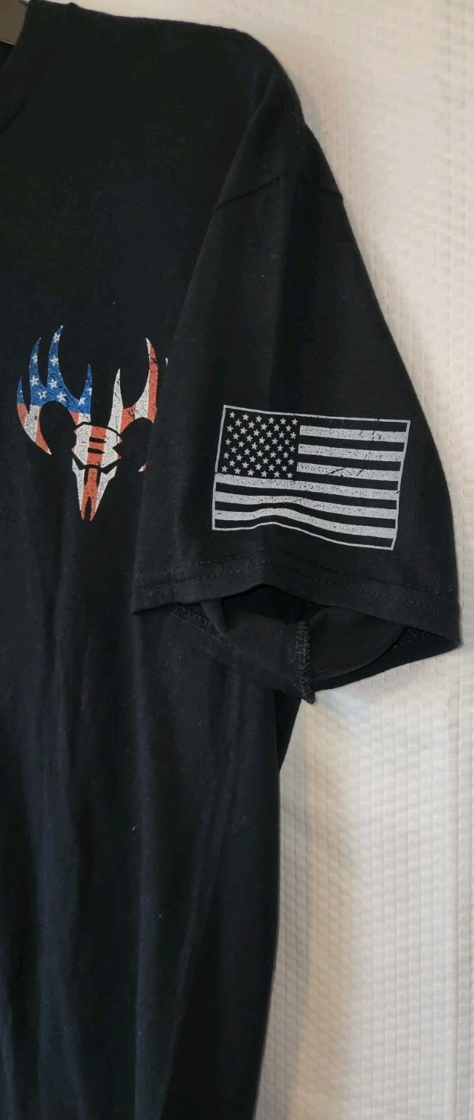Buck Wear Mens T-Shirt Sz Medium American by Birth Patriot by Choice Short Shirt
