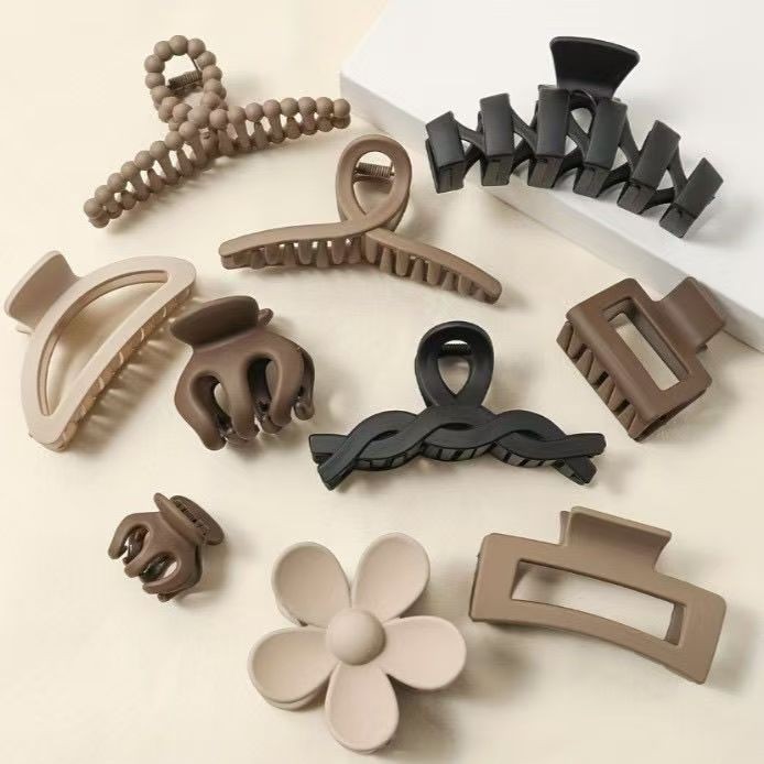 Luxury Women’s Frosted Hair Claw Clip Set (10PCS)