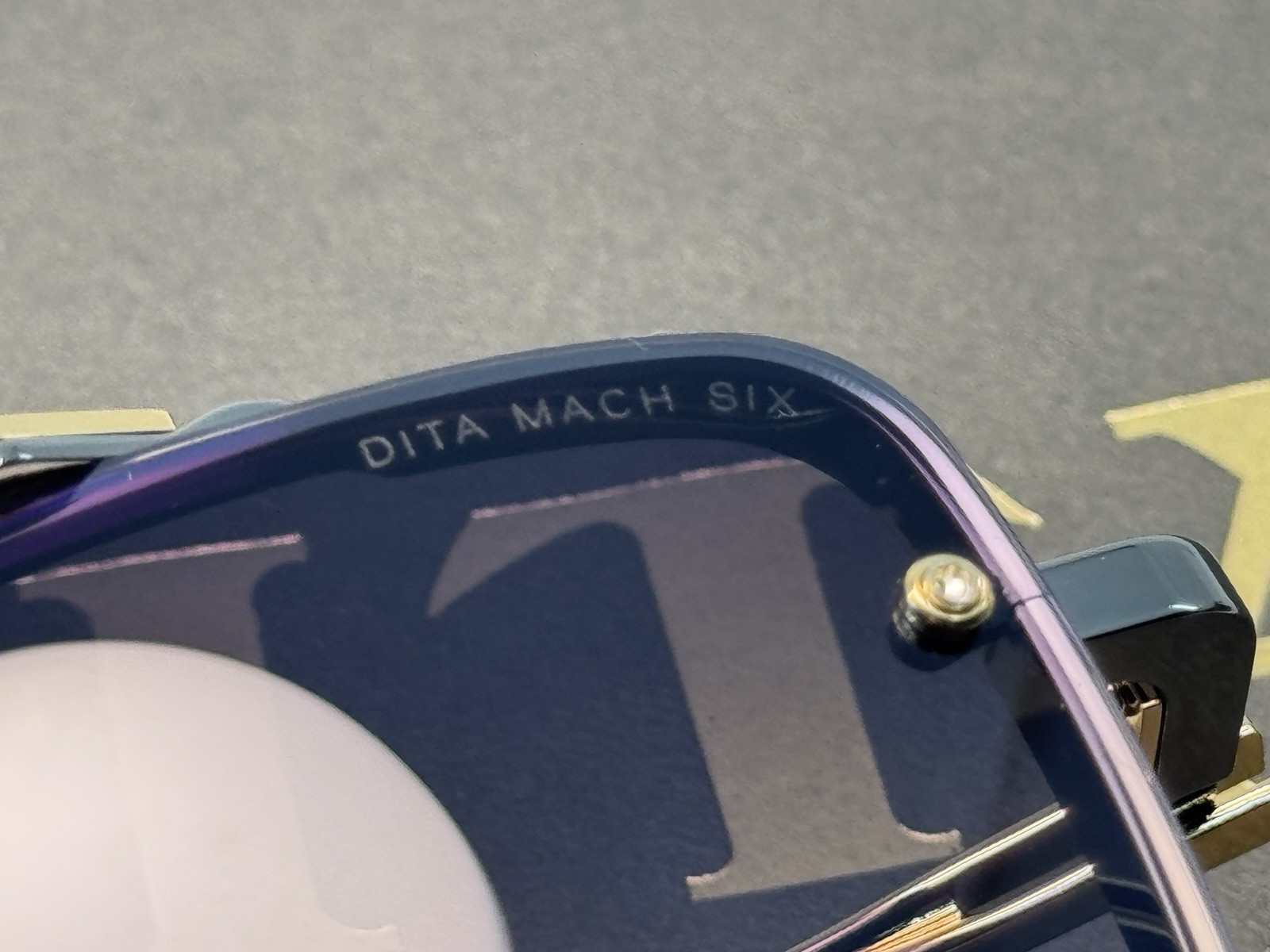 Dita Mach Six DTS121-62 Titanium Gold Frame with Grey Gradient Lens Sunglasses