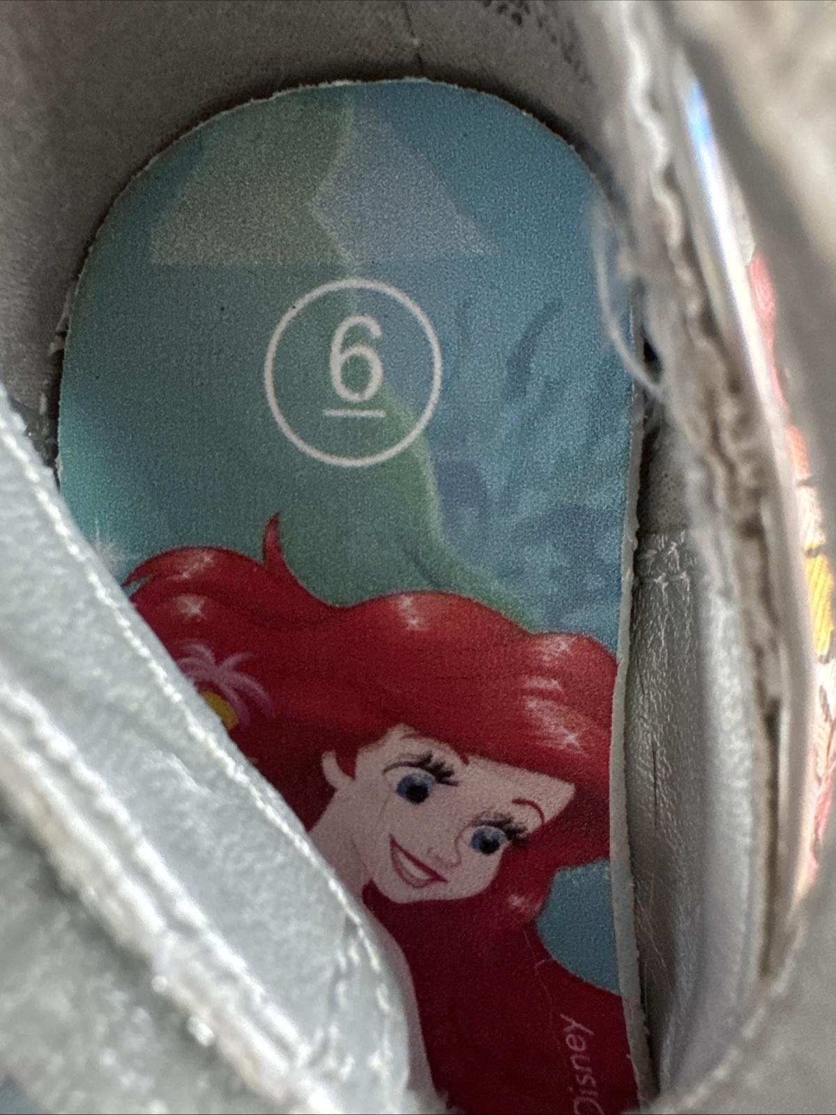 Disney Little Mermaid Ariel Toddler Girl Dress Up Shoes Sz 6 New Princess Ballet