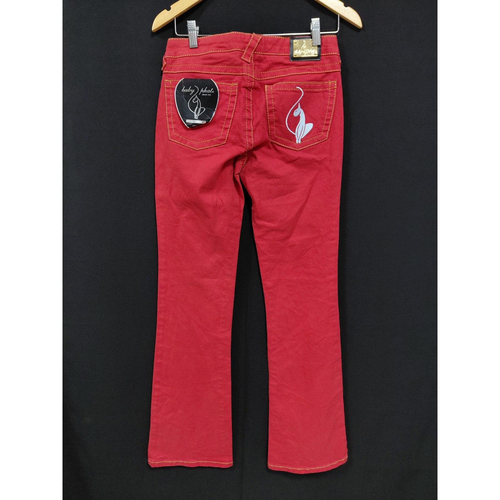 NWT Baby Phat Stretch Red Jeans Mid (10-12 in) Regular Denim Women Size 5