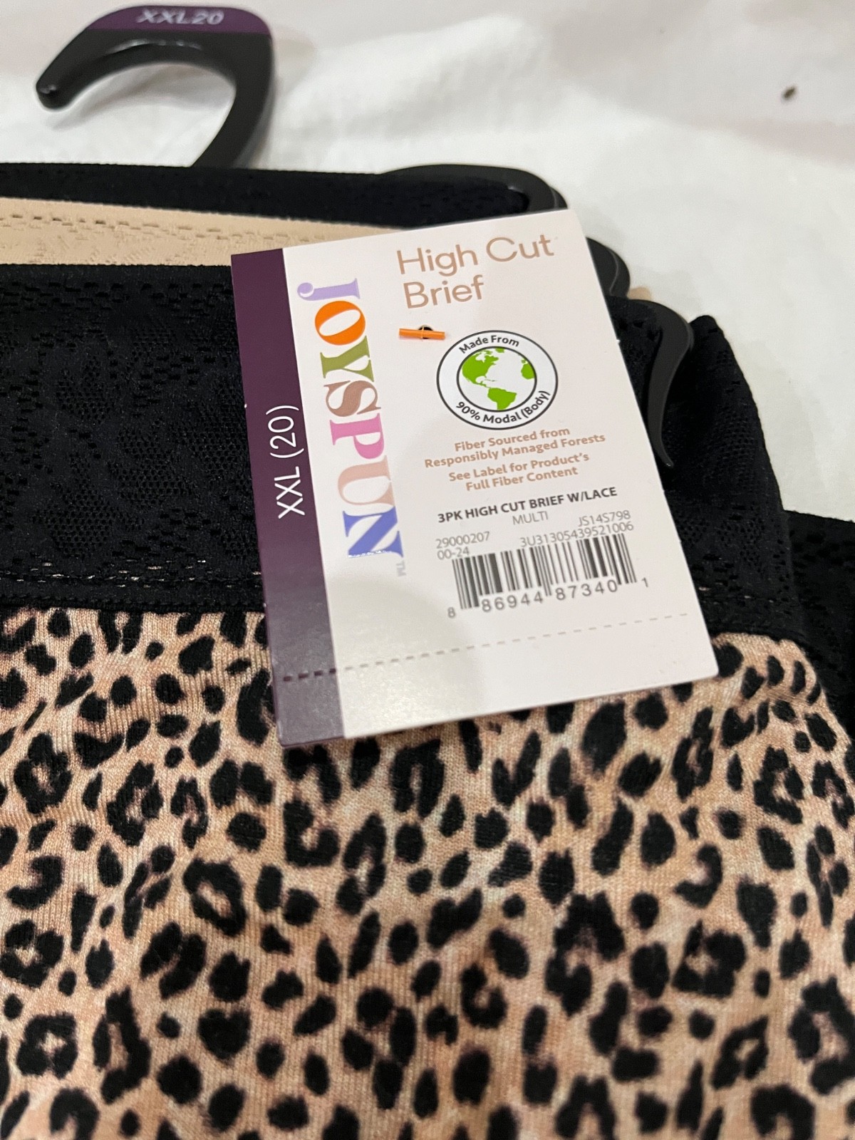 Joyspun 3-Pair Womens High Cut Brief Underwear Panties Modal Blend Many size New