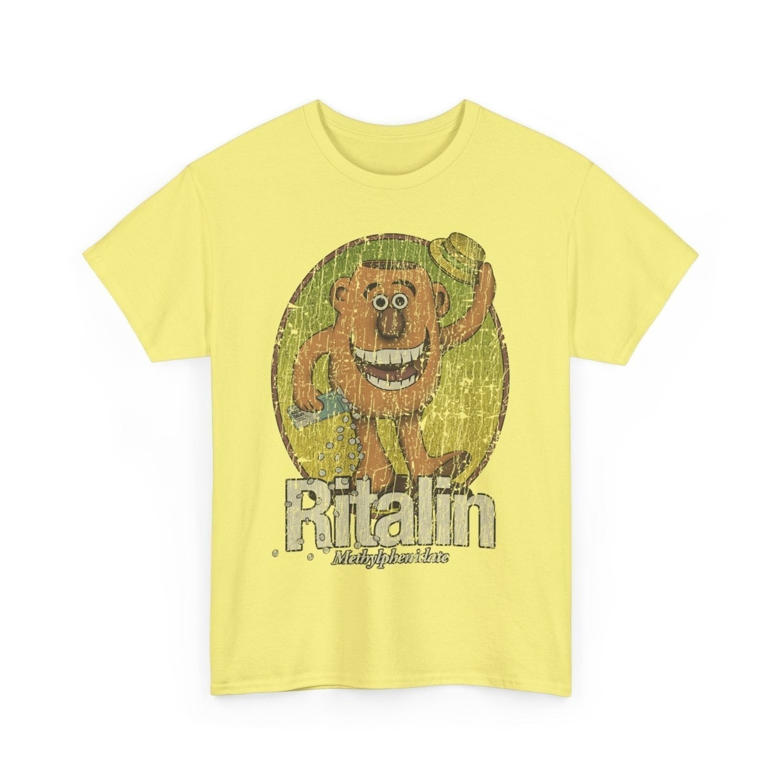Ritalin Man 1975 Methylphenidate Advertising Logo T-shirt
