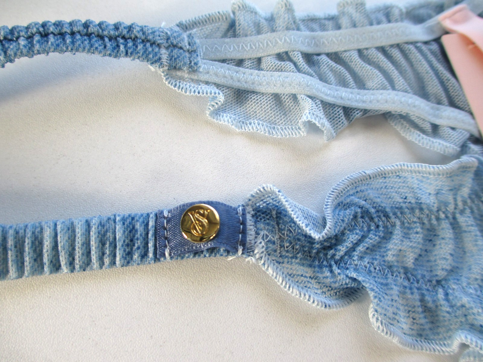VICTORIA’S SECRET VERY SEXY High Leg Thong Panty S M L XL Blue NWT Ruffle VS