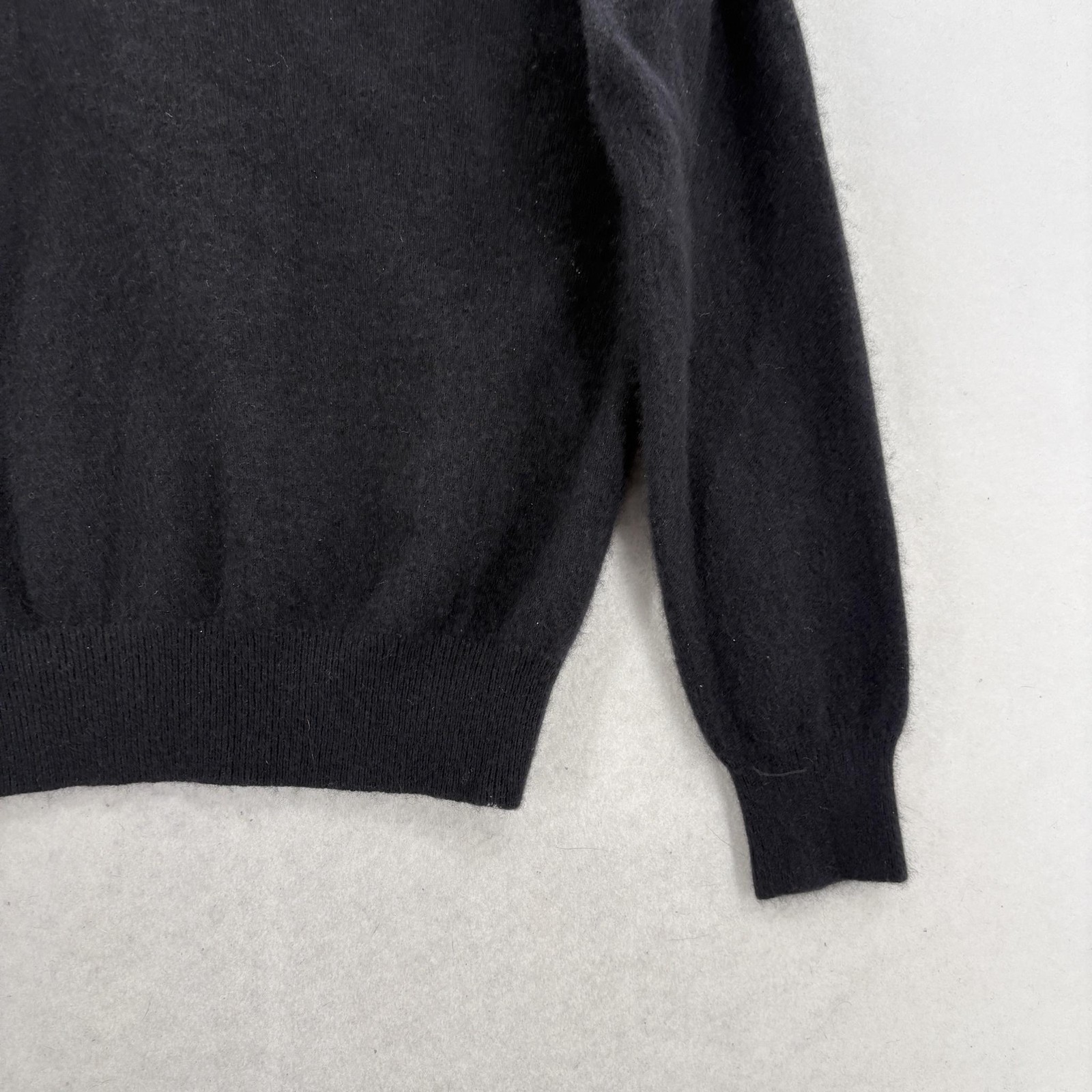 Vintage Images Sweater Womens Small Black 100% Cashmere Mock Neck Knit Pullover