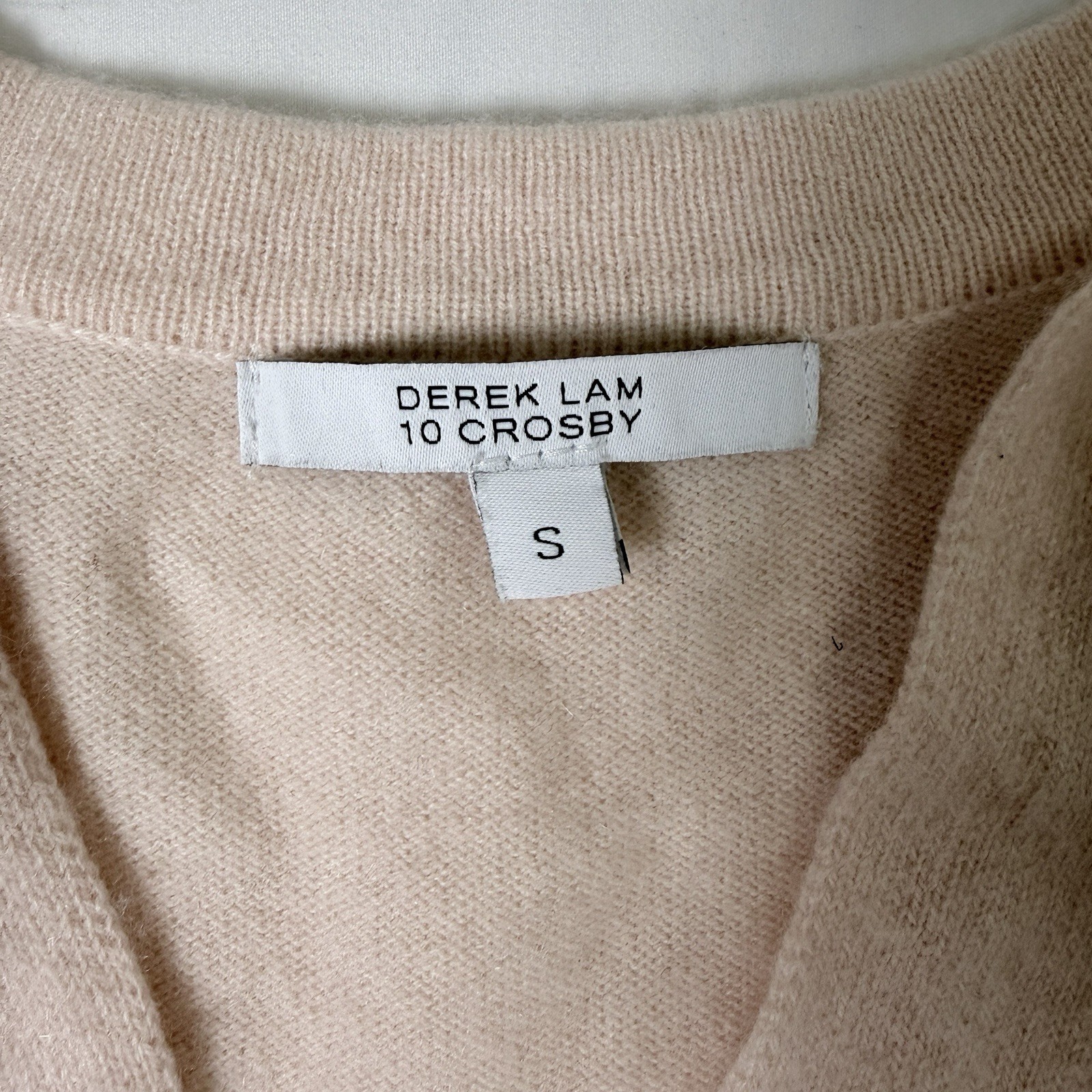 Derek Lam 10 Crosby 100% Cashmere Wrap Sweater Blush Pink Women Sz S Luxury