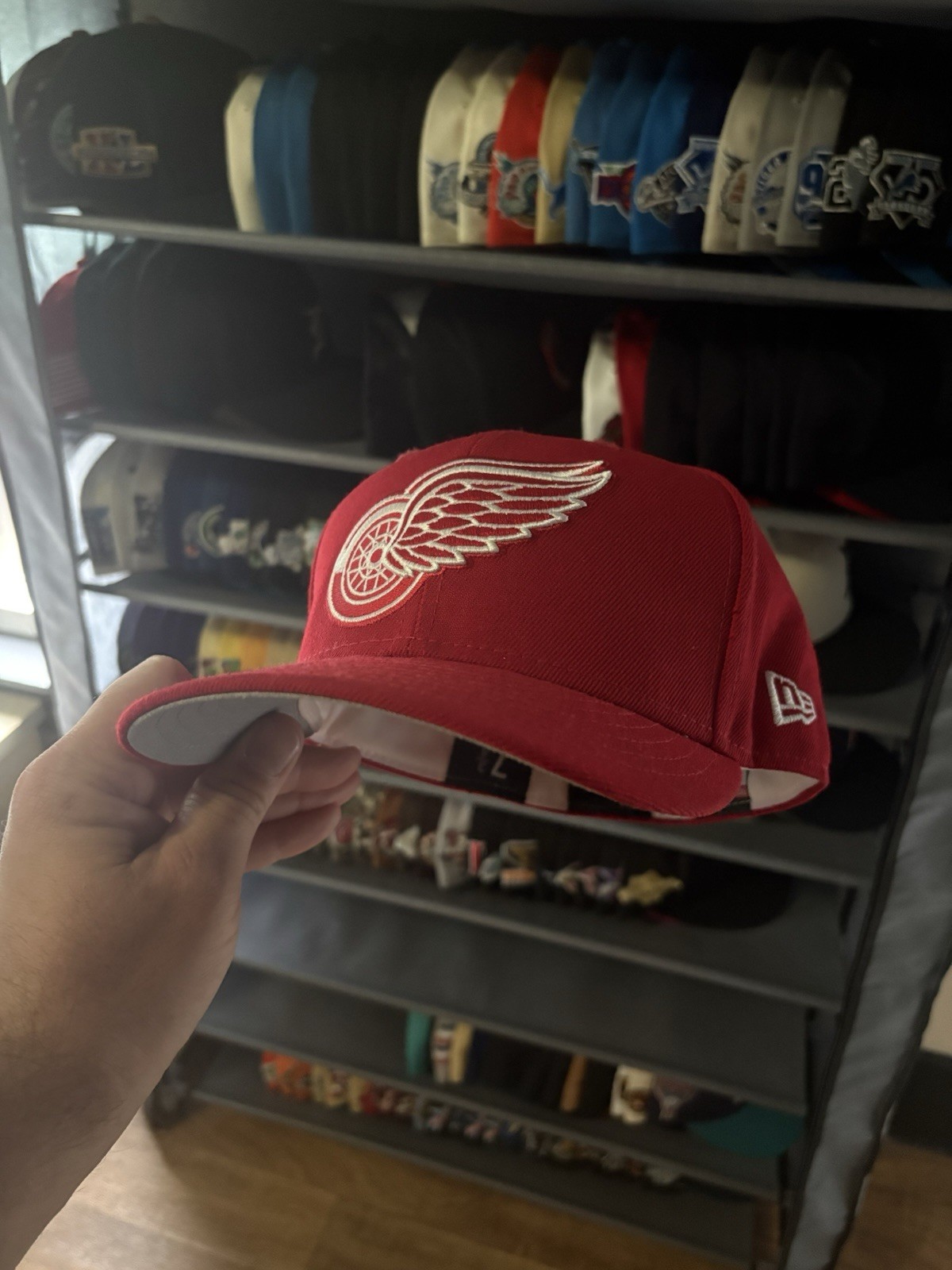 New Era 59fifty, 7 3/4, NHL, Detroit Red Wings, Basic, Plain Jane