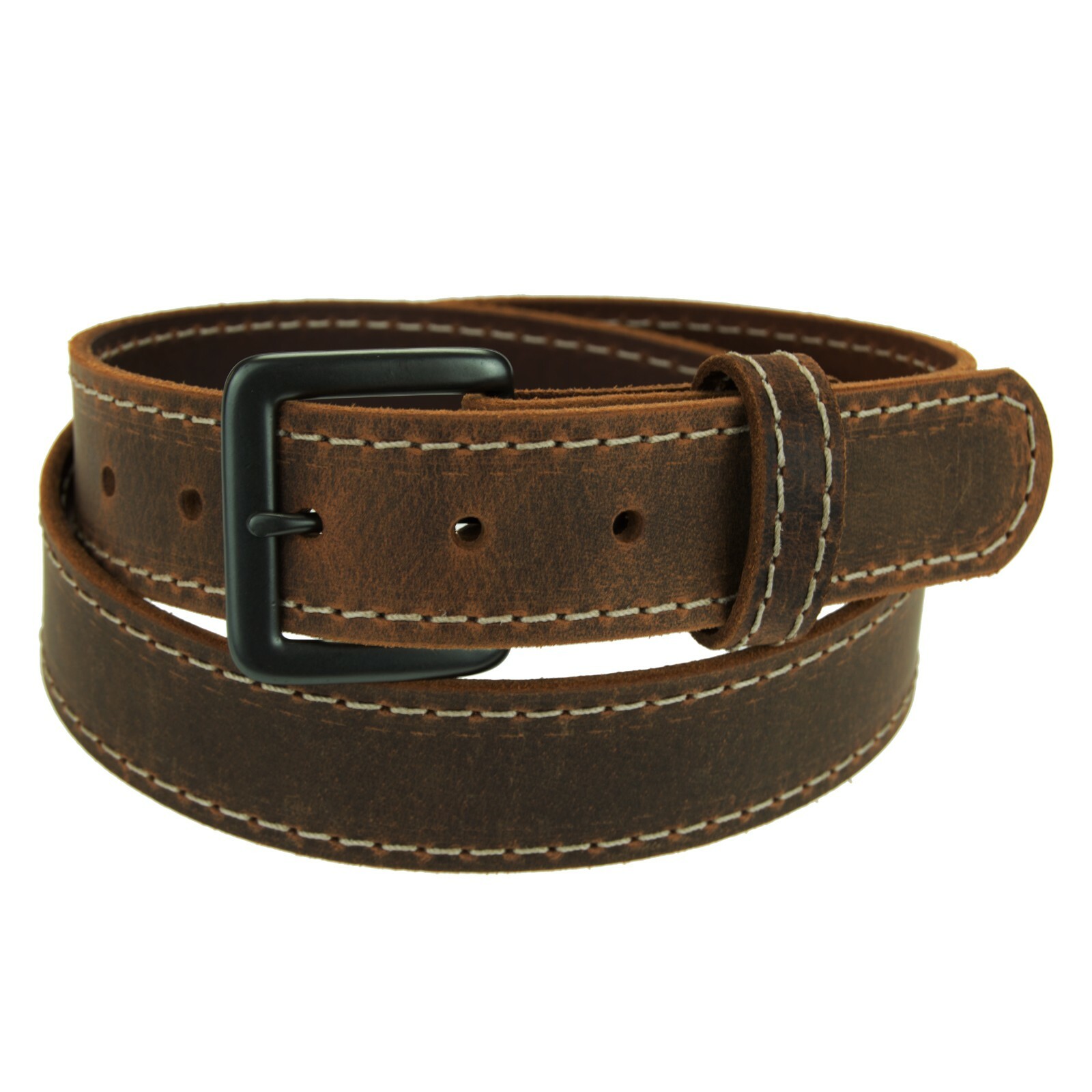 Men’s Belt_1 1/2″ Buffalo Leather_1550 Buckle_Amish Handmade