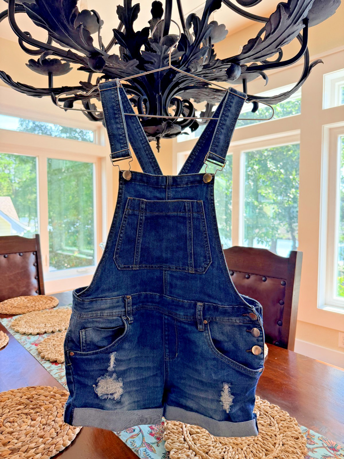Dollhouse Ladies Overall Denim Shortalls Size 11