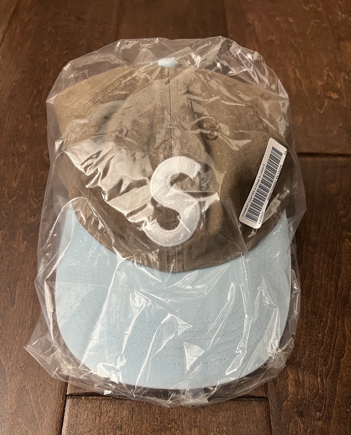Supreme FW25 Pigment Coated 2 Tone S Logo 6 Panel Cap Hat Brown One Size IN HAND