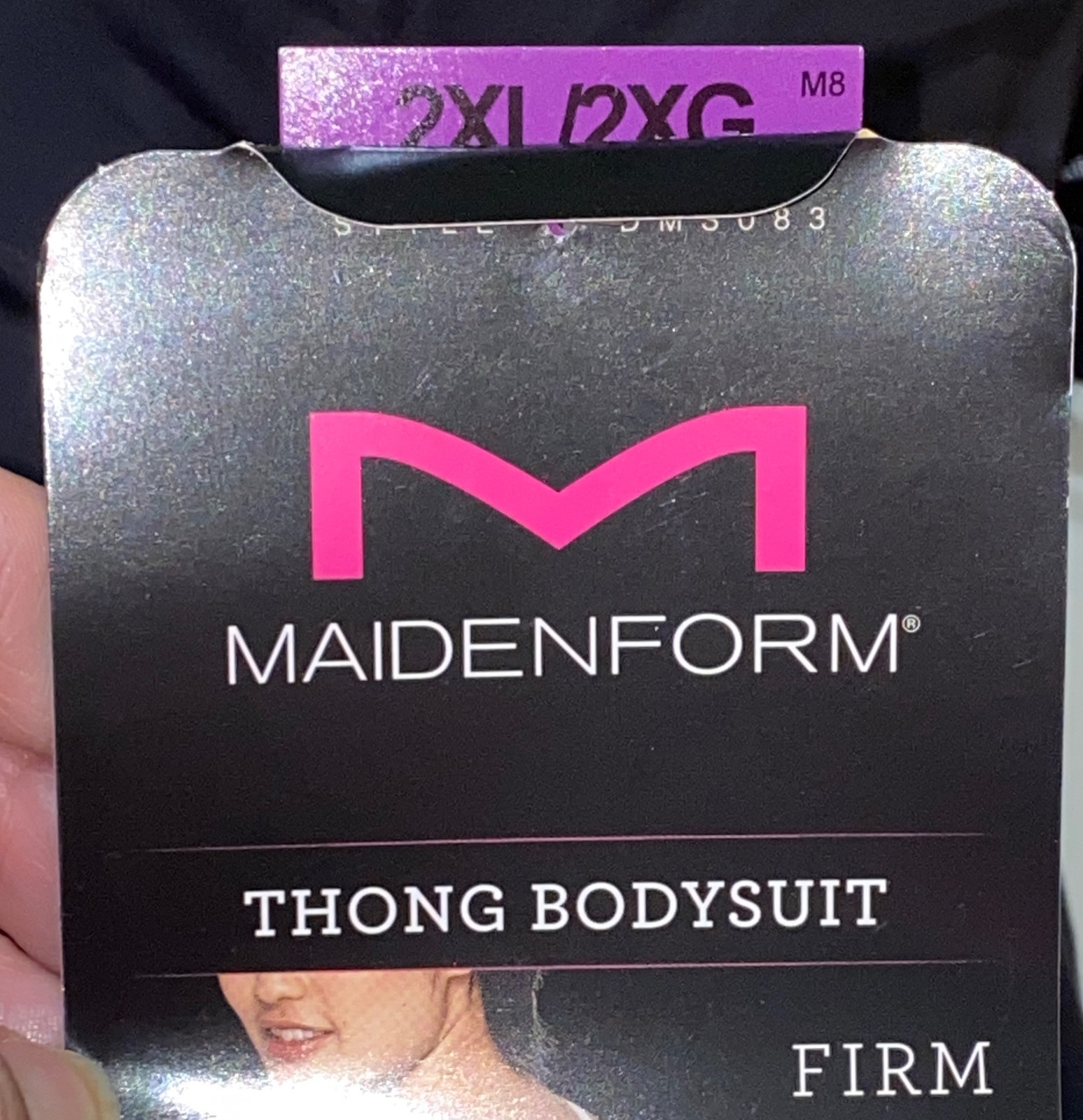 MAIDENFORM Power Players Control Black Thong Bodybriefer Women S M L XL 2XL 3XL