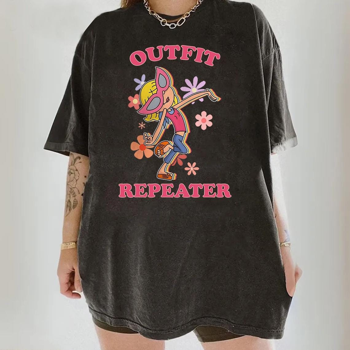 2000s Nostalgia Graphic Shirt Repeat Outfit Vacation Trip Top