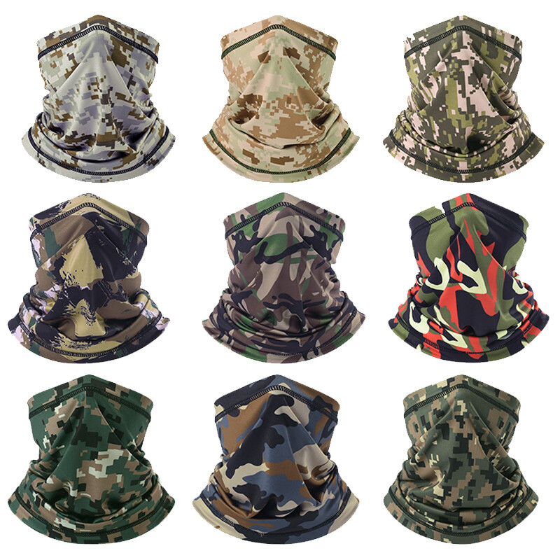 Camo Tactical Neck Gaiter Face Mask Scarf Breathable Bandana Cover Headwear US