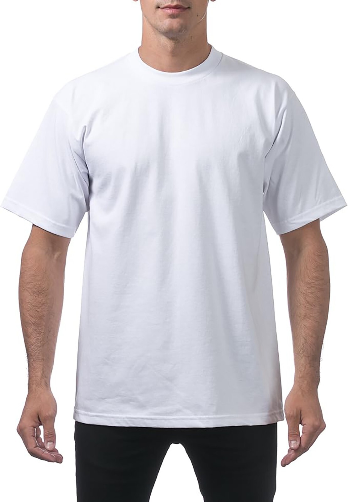 Pro Club Men’s 6-Pack Heavyweight Cotton Short Sleeve Crew Neck T-Shirt