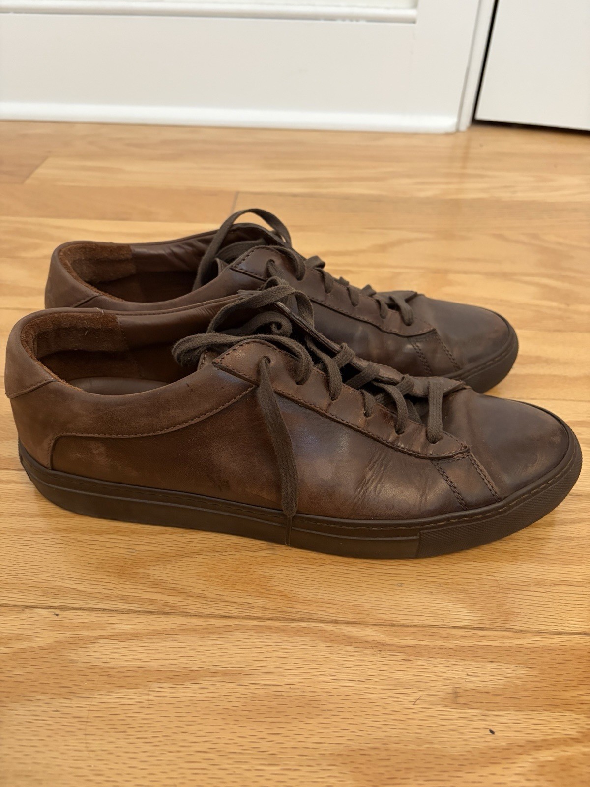 Koio Capri Men’s Size 10M Leather Sneakers Brown, Low Top, Italy, EU 43