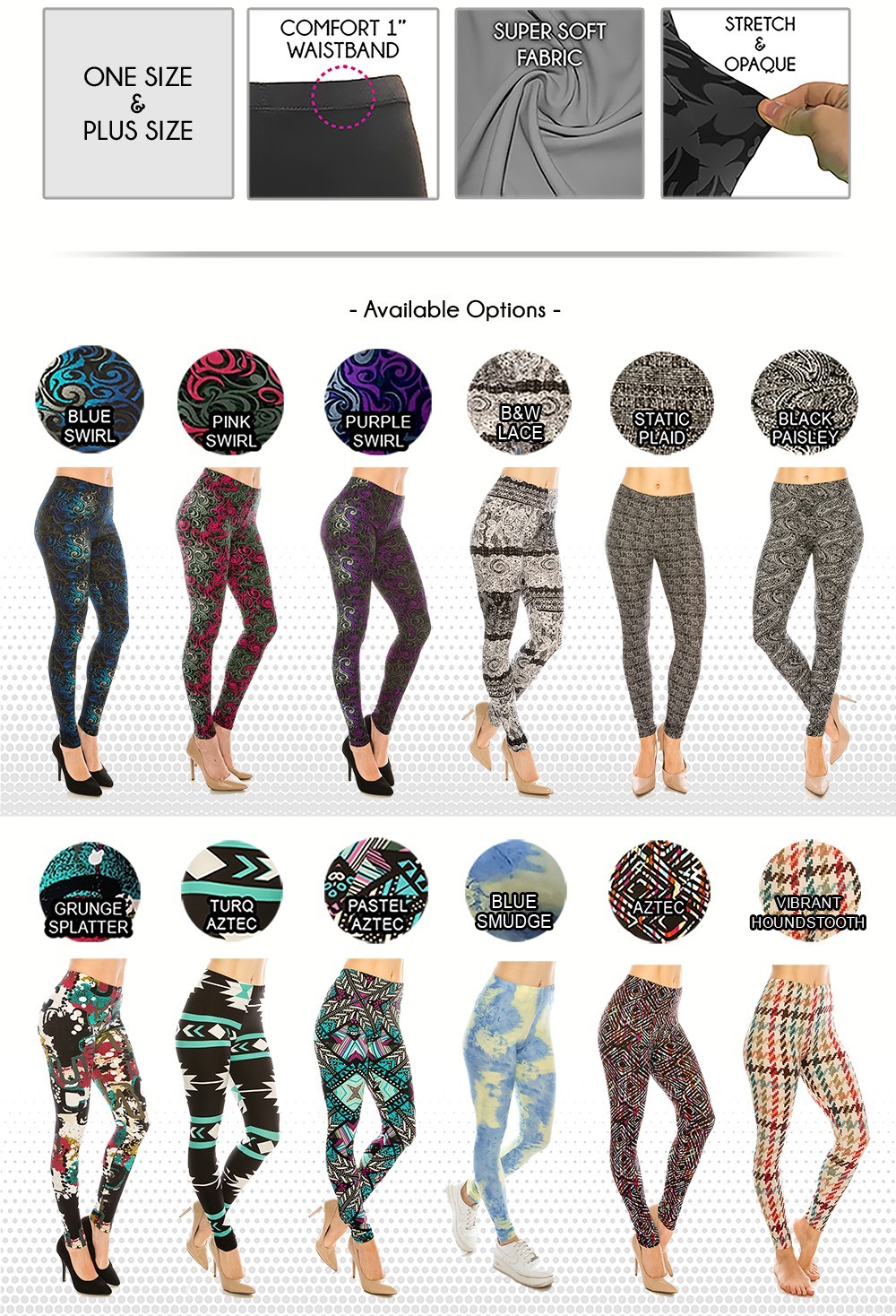 Women’s Butter Soft Patterned Leggings