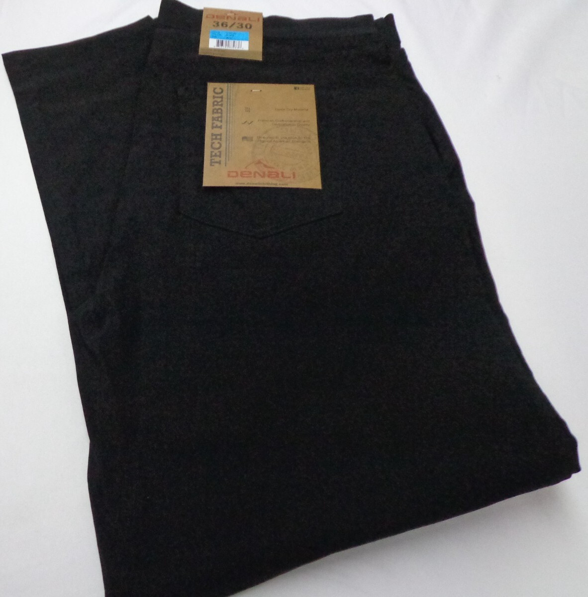 DENALI Black Tech Fabric Stretch Pants NWT 36/30 MSRP $54