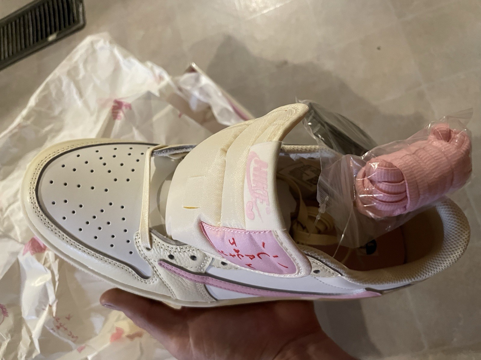 Nike Air Jordan 1 Low Travis Scott Colorblock Leather Low Top Sneakers Custom