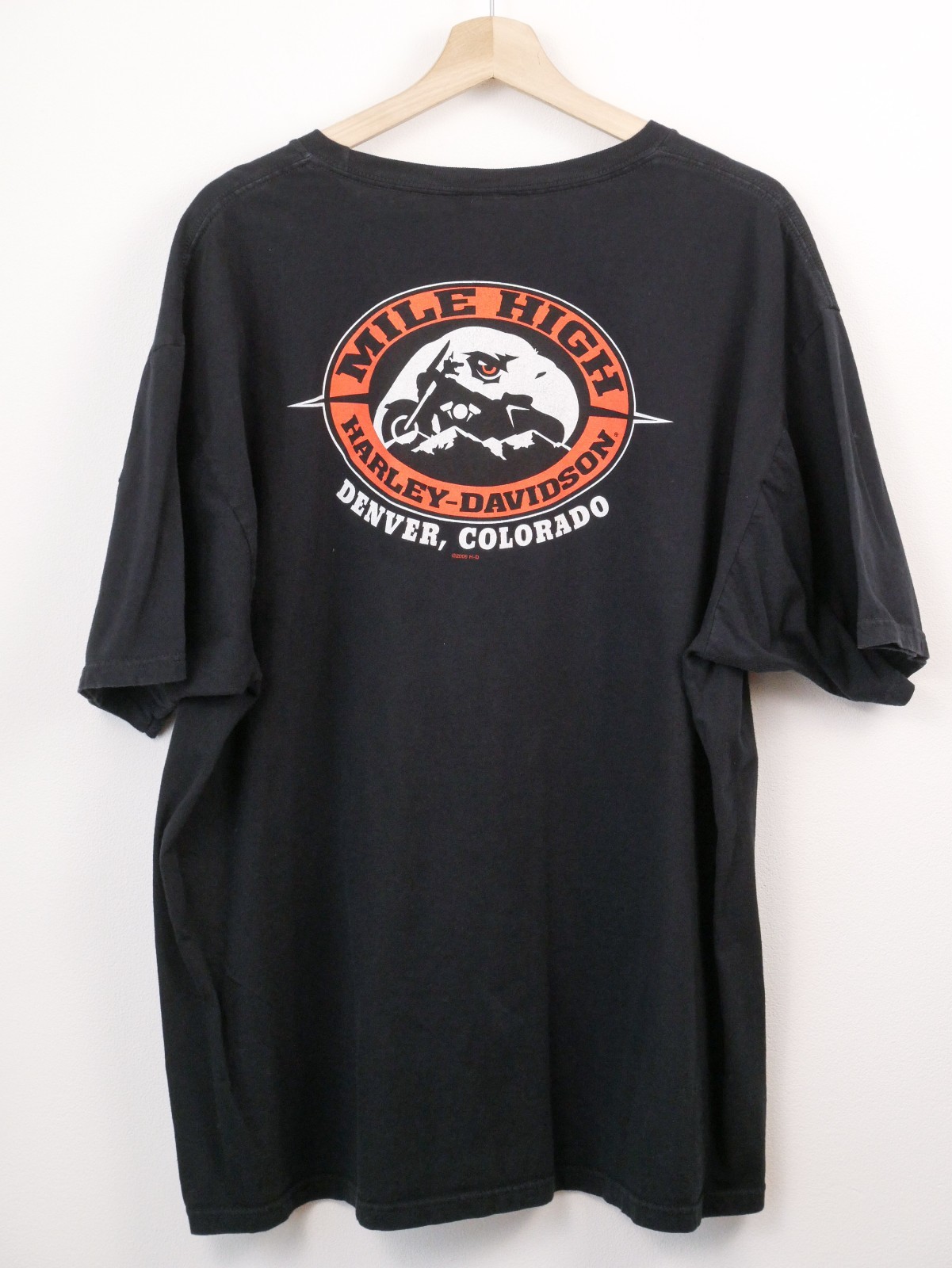 Harley Davidson Mens Mile High Denver Colorado Dealer Graphic T Shirt