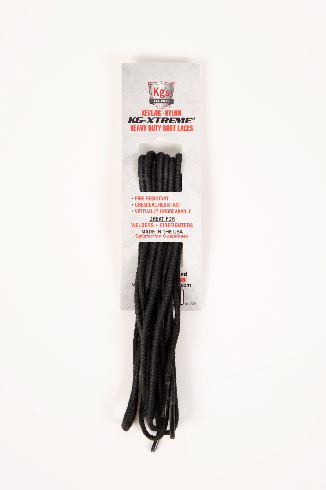 Kg’s KG-XTREME Boot Laces Made With Kevlar and Nylon Made In The USA