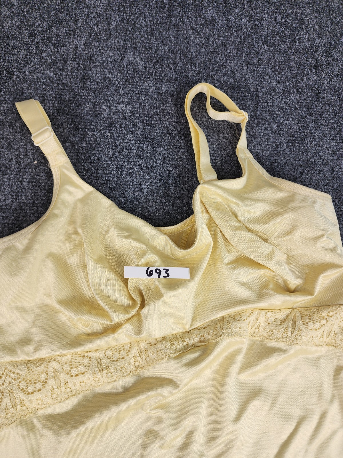 Ruby Ribbon Lace Cami Canary Yellow color Style 3024 Size 36 Show EUC