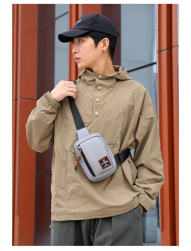 New Men Chest Bag Casual Shoulder Bag Oxford Side Sling Bag Male Sports Outdoor