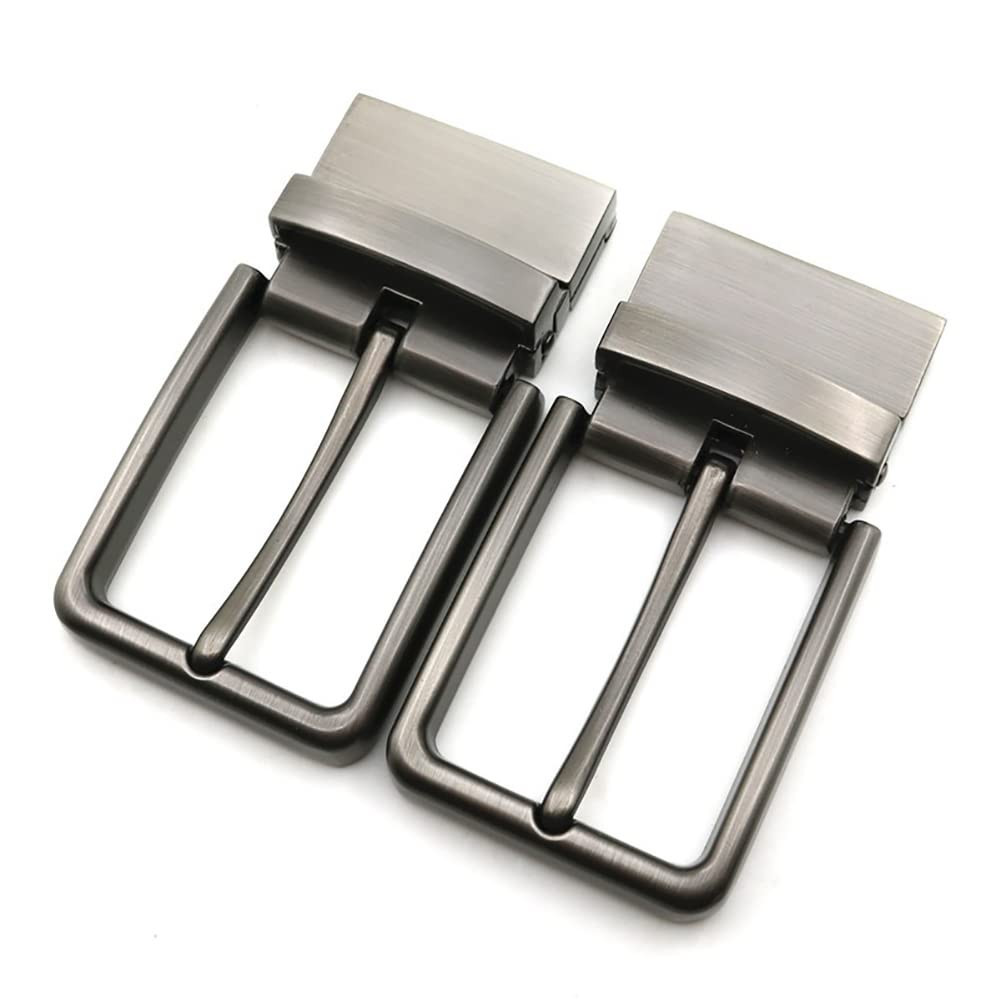 UUYYEO Alloy Clamp Belt Buckle Belt Strap Replacement Buckles Reversible Belt