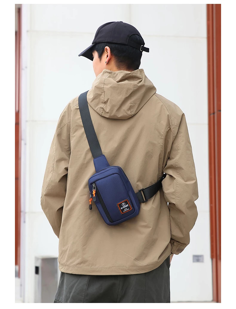 New Men Chest Bag Casual Shoulder Bag Oxford Side Sling Bag Male Sports Outdoor